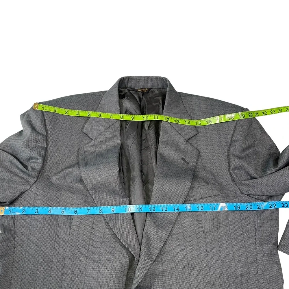 Meeting Street 42R Gray Two Piece Suit Set Pleated Pants Blazer Professional